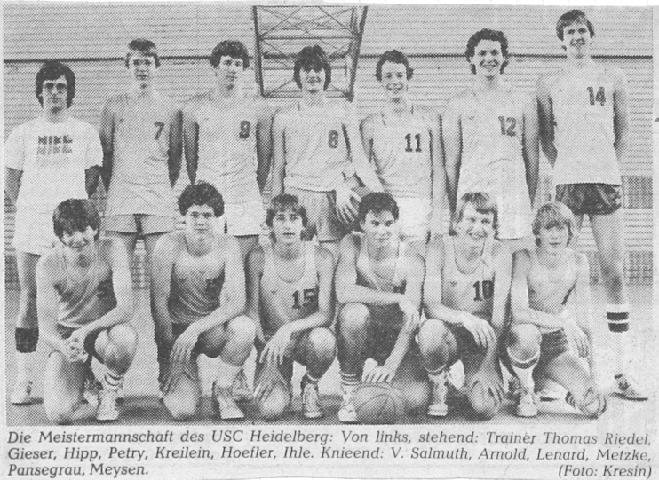 Deutscher Meister 1983: Die B-Jugend des USC